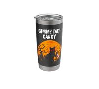 Gimme Dat Candy Creepy Cat Spooky Halloween Stainless Steel Insulated Tumbler