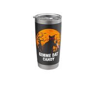 Gimme Dat Candy Creepy Cat Spooky Halloween Stainless Steel Insulated Tumbler