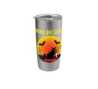 Gimme Dat Candy Creepy Cat Spooky Halloween Stainless Steel Insulated Tumbler