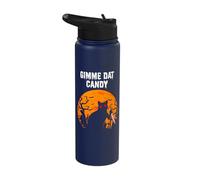Gimme Dat Candy Creepy Cat Spooky Halloween Stainless Steel Insulated Water Bottle