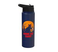 Gimme Dat Candy Creepy Cat Spooky Halloween Stainless Steel Insulated Water Bottle
