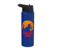 Gimme Dat Candy Creepy Cat Spooky Halloween Stainless Steel Insulated Water Bottle