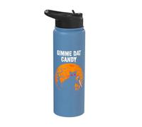 Gimme Dat Candy Creepy Cat Spooky Halloween Stainless Steel Insulated Water Bottle