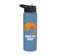 Gimme Dat Candy Creepy Cat Spooky Halloween Stainless Steel Insulated Water Bottle