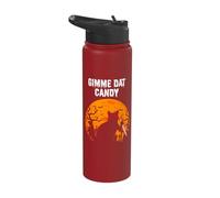 Gimme Dat Candy Creepy Cat Spooky Halloween Stainless Steel Insulated Water Bottle
