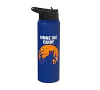Gimme Dat Candy Creepy Cat Spooky Halloween Stainless Steel Insulated Water Bottle