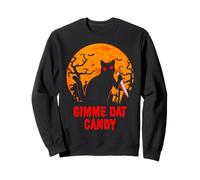 Gimme Dat Candy Creepy Cat Spooky Halloween Sweatshirt