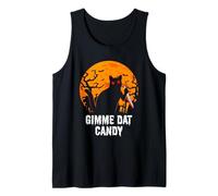 Gimme Dat Candy Creepy Cat Spooky Halloween Tank Top