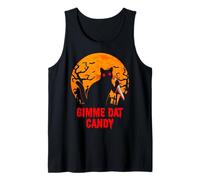 Gimme Dat Candy Creepy Cat Spooky Halloween Tank Top