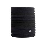 GIMME Fine Hair Ties - Black - Seamless, No Break Microfiber Elastic Hair Ties - Firm Yet Gentle Hold + No Snagging, Dents, or Breakage (12 Count)