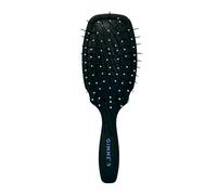 Gimme Hair Brush - Mini Travel Detangler Brush for Medium Hair with Anti-Static, Heat-Resistant & Flexible Nylon Bristles - Hair Tools for Women, Teens & Girls, Black