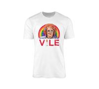 Gimme Linda La Hughes Vile T-Shirt - Funny Humour Novelty Stunner Lycra Flirt Innuendo Dirty Thirty Tom Actor TV Show Gift 100% Organic Cotton Vegan Ink (Medium, White Prime)