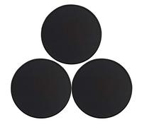 GIMNOR 3 Pack Round Mouse Pads with Stitched Edges, Single Circular Mouse Pad Mat, Non-Slip Rubber Base Mousepad for All Types of Mouse Laptop Computer PC 7.87 x 7.87 inches Black