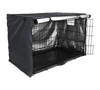 GIMOCOOL Dog Crate Cover, Waterproof, Oxford Cloth, Silver Coated, UV Protection, Fits Most Wire Dog Cages, Indoor & Outdoor, Large, Medium, Small