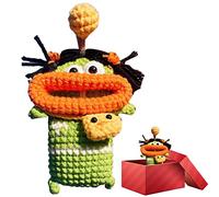 GIMOCOOL Handmade Crochet Key Case/Holder, Creative Cuddly Sausage Mouth Car Key Cover, Hand-Knitted Wool Plush Funny Big Mouth Key Pendant, Car Key Wallets Gift For Keychain Ornaments