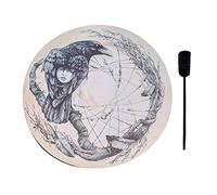 GIMOCOOL Shamanic Hand Drum With Beater, Shaman Drum for Adults - Handmade Vegan Spiritual Music Therapy Instrument