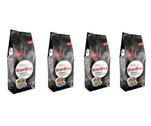Gimoka Aroma Classico Coffee Beans, Light Roast Espresso Coffee Beans (4 packages of 1 kg)