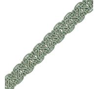 Gimp Furnishing Braid 14mm Wide Upholstery Edging, Gold Lace-Colour Braid for Cushions, Curtains, Woven Fabric Trimming, Piping, Decorative Trim (Water Green,10m)