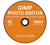 GIMP Photo Editor 2025 on CD Disc | Premium Professional Image Editing Software Compatible with Windows 11 10 8.1 8 7 Vista XP PC 32 & 64-Bit, Mac & Linux | Lifetime Licence & No Monthly Subscription