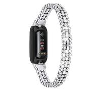 Gimuk Bling Straps Compatible with Fitbit Inspire 3 Strap, Adjustable Metal Stainless Steel Bands Strap Replacement Wristbands Bracelet Armband for Fitbit Inspire 3 for Women Men (Silver)
