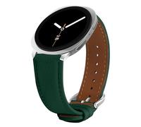 Gimuk Leather Strap Compatible with Samsung Galaxy Watch 8 Strap 40mm 44mm/Galaxy Watch 8 Classic 46mm, Soft Genuine Leather Sport Wristband Replacement Band for Men Women (Green)