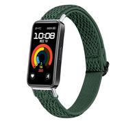 Gimuk Nylon Strap Compatible with Huawei Band 10/Huawei Band 9/Huawei Band 8 Women Men, Elastic Adjustable Braided Wristband Sport Replacement Watch Strap for Huawei Band 10/9/8 (Army Green)