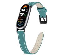 Gimuk Soft Leather Watch Strap for Xiaomi Smart Band 10/9/8 | Slim Genuine Leather Wristband for Women Men, Adjustable Sport Replacement Watch Strap Bands for Xiaomi Mi Band 10/9/8