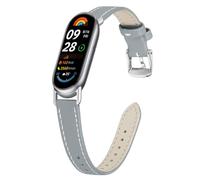 Gimuk Soft Leather Watch Strap for Xiaomi Smart Band 10/9/8 | Slim Genuine Leather Wristband for Women Men, Adjustable Sport Replacement Watch Strap Bands for Xiaomi Mi Band 10/9/8