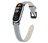 Gimuk Soft Leather Watch Strap for Xiaomi Smart Band 10/9/8 | Slim Genuine Leather Wristband for Women Men, Adjustable Sport Replacement Watch Strap Bands for Xiaomi Mi Band 10/9/8