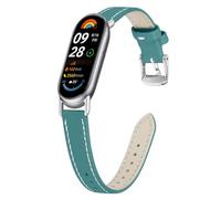 Gimuk Soft Leather Watch Strap for Xiaomi Smart Band 10/9/8 | Slim Genuine Leather Wristband for Women Men, Adjustable Sport Replacement Watch Strap Bands for Xiaomi Mi Band 10/9/8