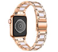 Gimuk Strap Compatible with Apple Watch Strap 38mm 40mm 41mm 42mm 44mm 45mm, Metal Stainless Steel Bling Rhinestone Diamond Replacement Strap Wristband for iWatch Series 7/SE/6/5/4/3/2/1