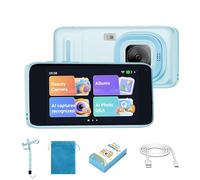 Gimywit AI Kids Camera for 3-11 Year Old Boys and Girls, AI Learning Digital Video Camera with with Object Recognition, Best Birthday, WiFi Kids Toy Camera 16GB(Blue)