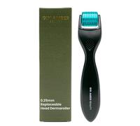 Gin Amber Beauty Derma Roller with Replaceable Head Design - 192 Real individual needles, Micro Needling Roller for Face, Beard, and Scalp Care, 0.25mm Face Roller
