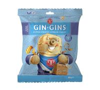 GIN GINS® Super Strength Hard Ginger Candy By The Ginger People® - Anti-Nausea and Digestion Aid, Individually Wrapped Healthy Candy - Super Strength Ginger Flavor - 60g Bag - Pack of 12