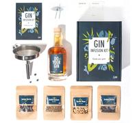 Gin Infusion Kit by Craftly | Natural Herbs for Homemade Cocktails | Cocktail Making Kit | Bartender Gift Basket | Birthday Gifts for Him & Her | Gifts for Men & Women | Spices & Bottle
