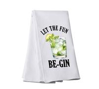 Gin Kitchen Towel Let The Fun Be-Gin Kitchen Towel Cocktail Dish Towel Drinking Party Gift Gin Lover Gift (Let The Fun T)