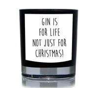 Gin Life Not Just For Christmas Funny 20cl Candle 60 SECOND MAKEOVER Black One Size