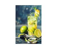Gin-lime cocktail served cold with pineapple and ice, prepared by the bartender，Jigsaw Puzzles for Adults Gifts 1000 Pieces Family Challenging Toys Home Decoration Jigsaw Puzzle-AR13