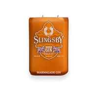 Gin Lovers Scented Candle - Sweet Orange - Organic Soy Wax Burning Candle - Upcycled Slingsby Gin Bottle - Energy Class A - with 2 Wicks - A Great Gift!