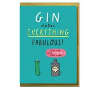 "Gin Makes Everything Fabulous!" Funny Birthday Card