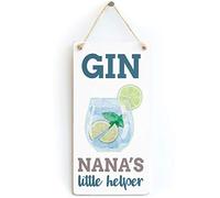 Gin Nana's Little Helper - Funny Nana's Gin Gift Sign