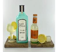 Gin & Tonic Bookends Unique Shelf Tidies for Books, DVDs, Vinyl