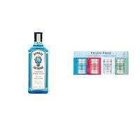 Gin & Tonic Cocktail Bundle with Bombay Sapphire London Dry Gin 70cl / 700ml + Fever Tree Tonic Water Variety Pack 24x150ml