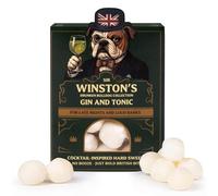 Gin & Tonic Sweets - Cocktail Inspired Hard Candy | Alcohol-Free Gin Candy 140g | Vegan Gluten Free Boiled Sweets | Adult Gift Treat by Sir Winston’s | Drunken Bulldog Collection