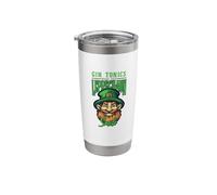 Gin Tonics Make This Leprechaun Smile St Patricks Day Stainless Steel Insulated Tumbler