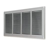 GIN4424R Ventilation Grid Rectangular Stainless Steel 430 Overlay with Insect Net Dimensions 440 x 240 mm