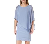 Gina Bacconi Beaded Shoulder Chiffon Dress, Hydrangea, 14