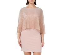 Gina Bacconi Foil Cape Chiffon Cocktail Dress, Rose Pink, 16