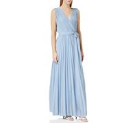 Gina Bacconi Maxi Dress with Pleat Skirt, Light Blue, S