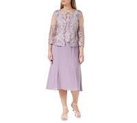 Gina Bacconi Midi Length Mock Jacket Dress, Orchid Mist, 14